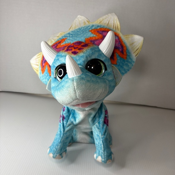 Hasbro FurReal Hoppin Topper Interactive Triceratops Dinosaur Toy WORKS - Picture 1 of 7